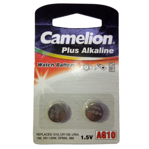 باتری سکه ای کملیون مدل AG10 Plus Alkaline بسته 2 عددی باتری سکه ای کملیون مدل AG10 Plus Alkaline بسته 2 عددی