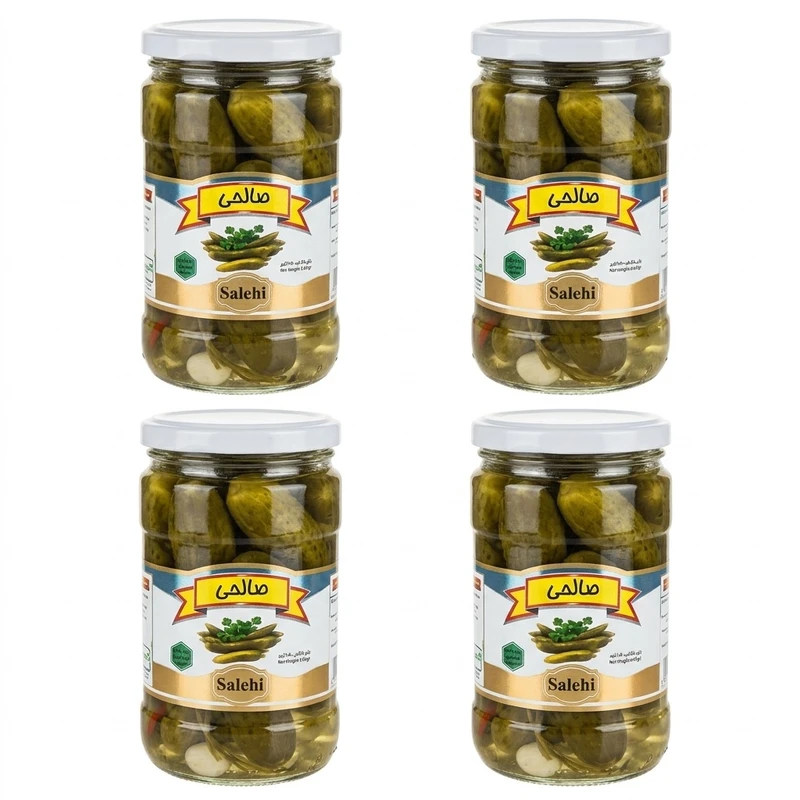 خیارشور سرکه‌ ای صالحی - 650 گرم مجموعه 4 عددی