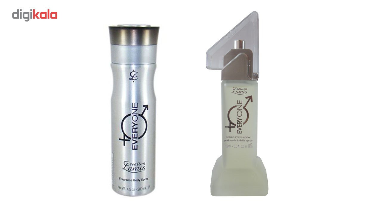 ادوتویلت کریشن لامیس مدل EveryOne حجم 100 میلی لیتر به همراه اسپری ضد تعریق و کیف هدیه MB1