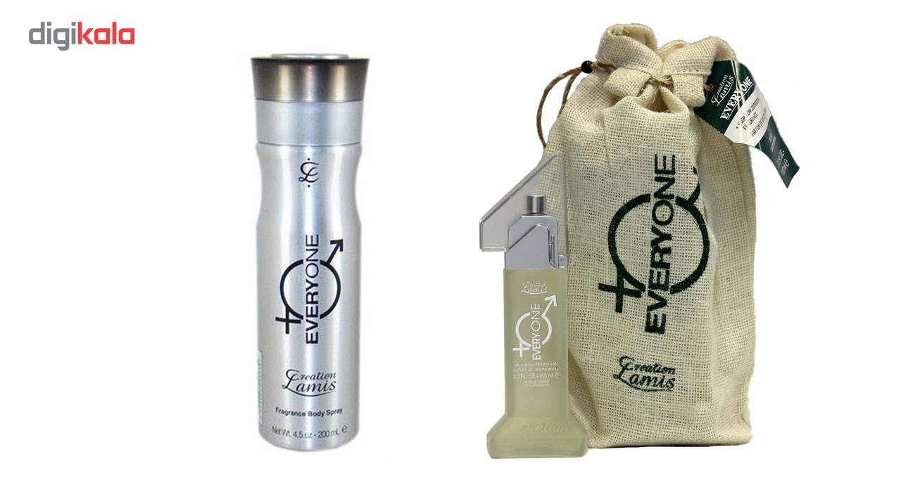 ادوتویلت کریشن لامیس مدل EveryOne حجم 100 میلی لیتر به همراه اسپری ضد تعریق و کیف هدیه MB1