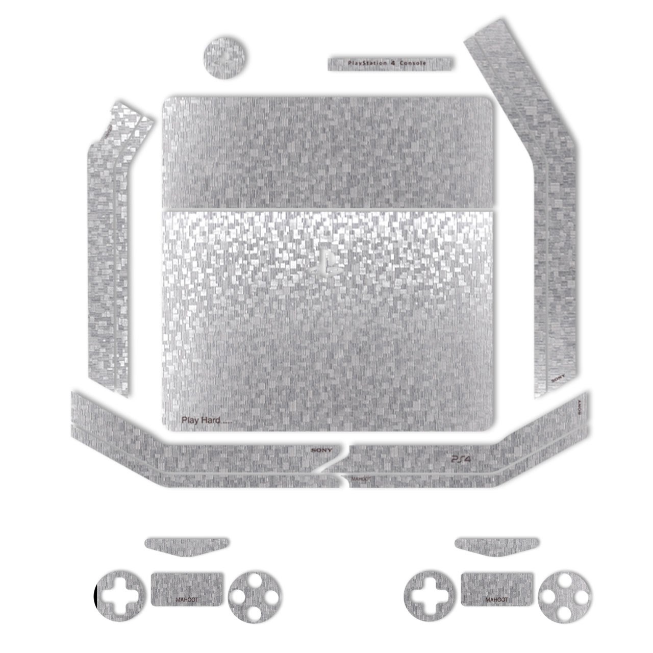 برچسب ماهوت مدلSilver Silicon Texture مناسب برای کنسول بازی PS4 Slim