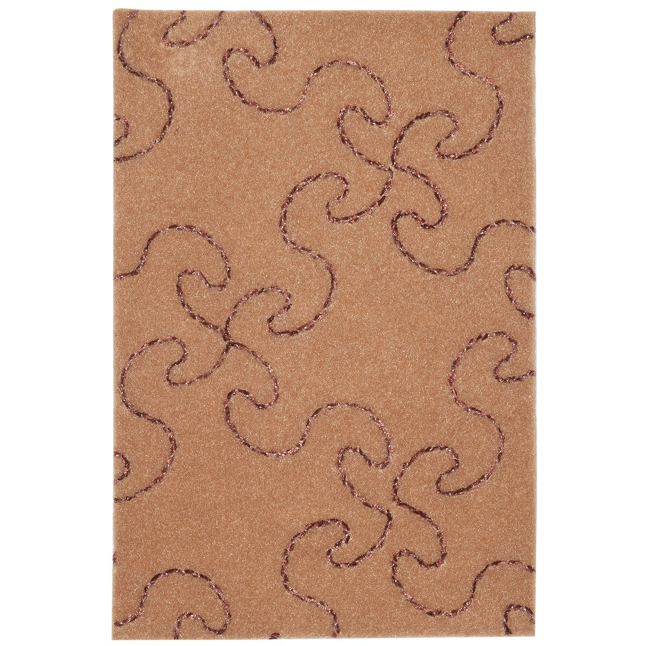 موکت ظریف مصور طرح زرین زمینه شکلاتی کد 8122