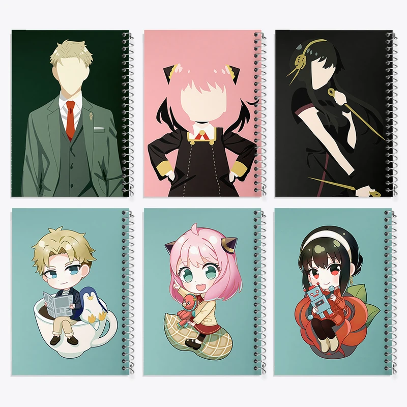 دفتر مشق 50 برگ خندالو طرح آنیا فورجرانیمه اسپای ایکس فمیلی کد 694 مجموعه 6 عددی