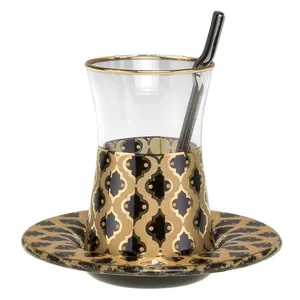 سرویس چای خوری 18 پارچه گلور گلس مدل 003