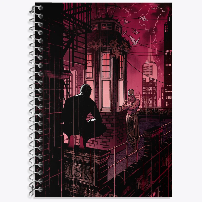 دفتر زبان 50 برگ خندالو مدل سه خط طرح مرد عنکبوتی (Spider Man) کد N4251