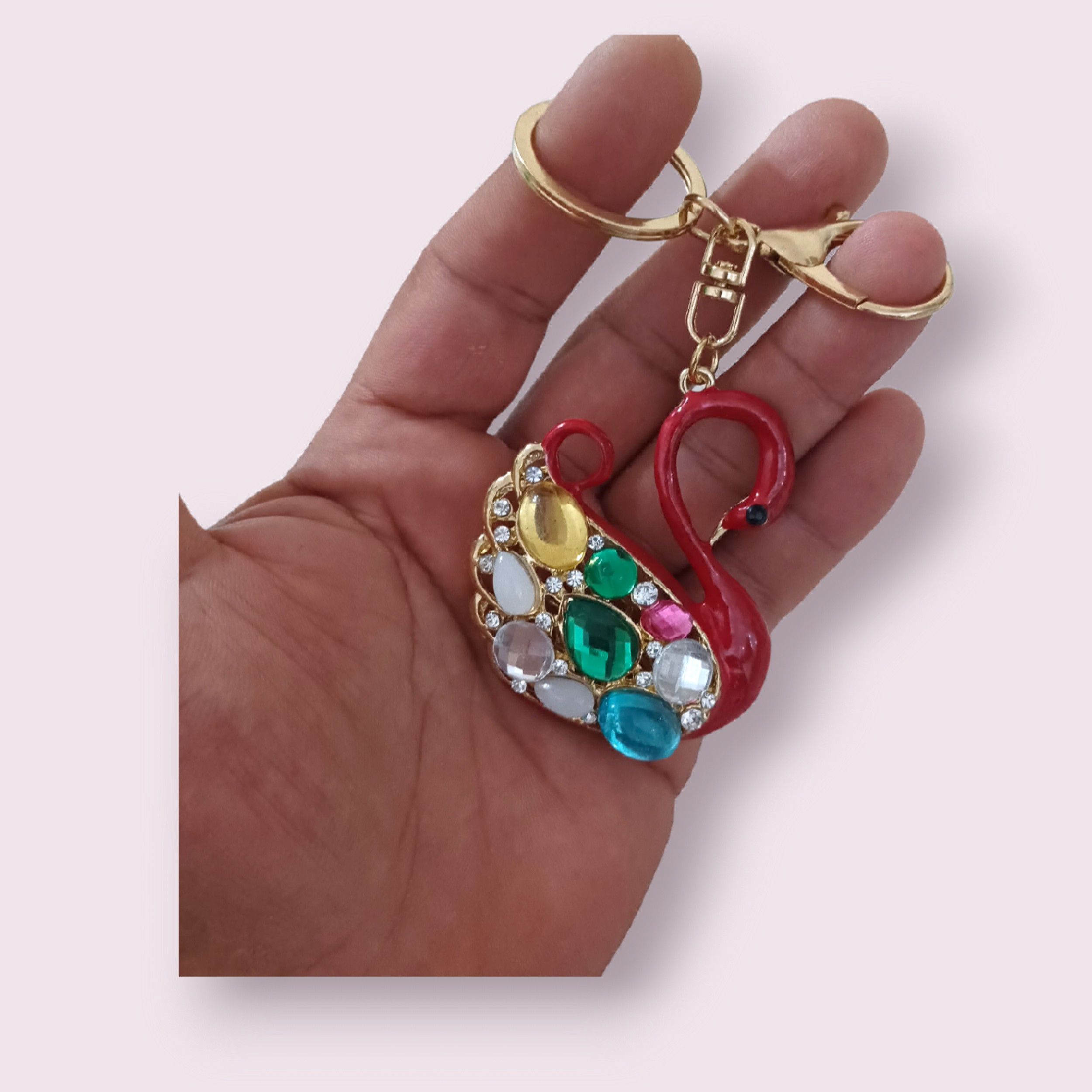 جاکلیدی دخترانه مدل کادویی طرح نگین دار جاکلیدی دخترانه مدل کادویی طرح نگین دار