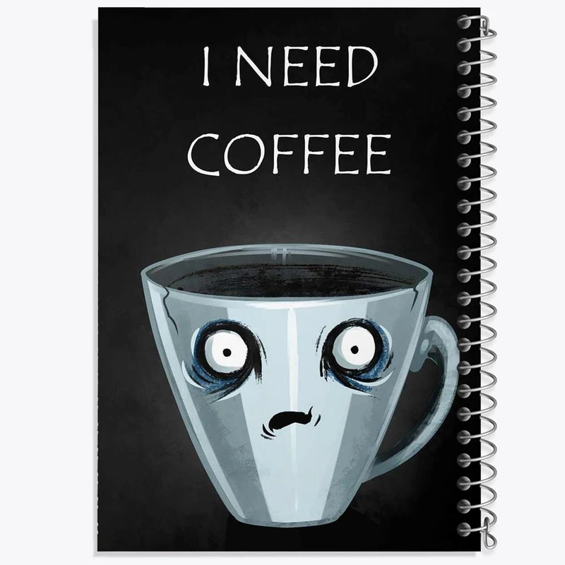 دفتر ژورنال نویسی 50 برگ خندالو مدل نقطه ای طرح کافی شاپ قهوه کد 27534