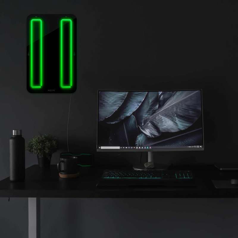 چراغ دیواری نئون دیزاین مدل Pause-BL_GR