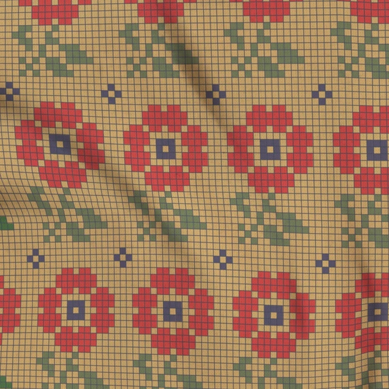 کاغذ کادو مریخ مدل Pixel rose 1024 سایز 50×50 سانتیمتر 
