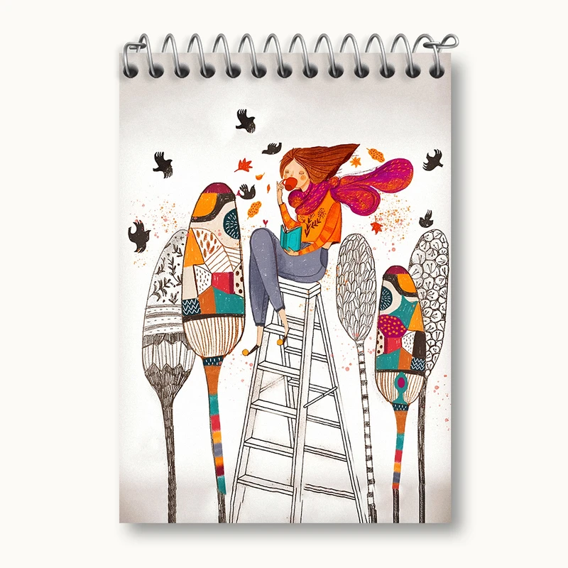 دفتر یادداشت 50 برگ خندالو طرح دخترانه کد N4803