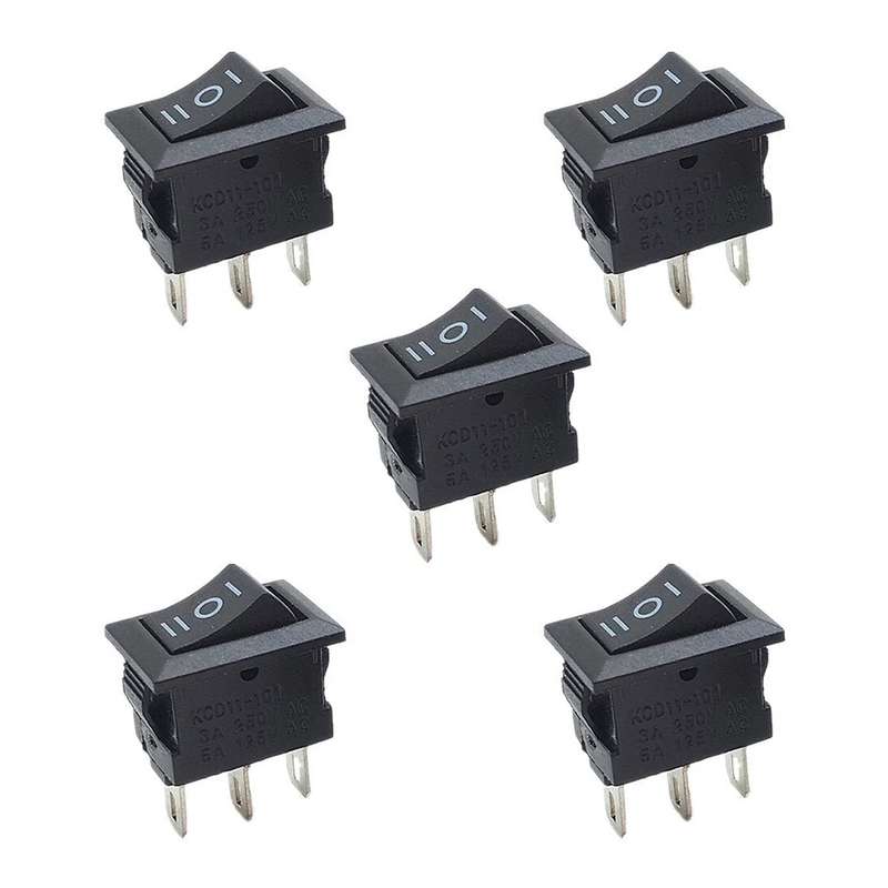 کلید راکر مدل 3 پایه کد KCD11 بسته 5 عددی