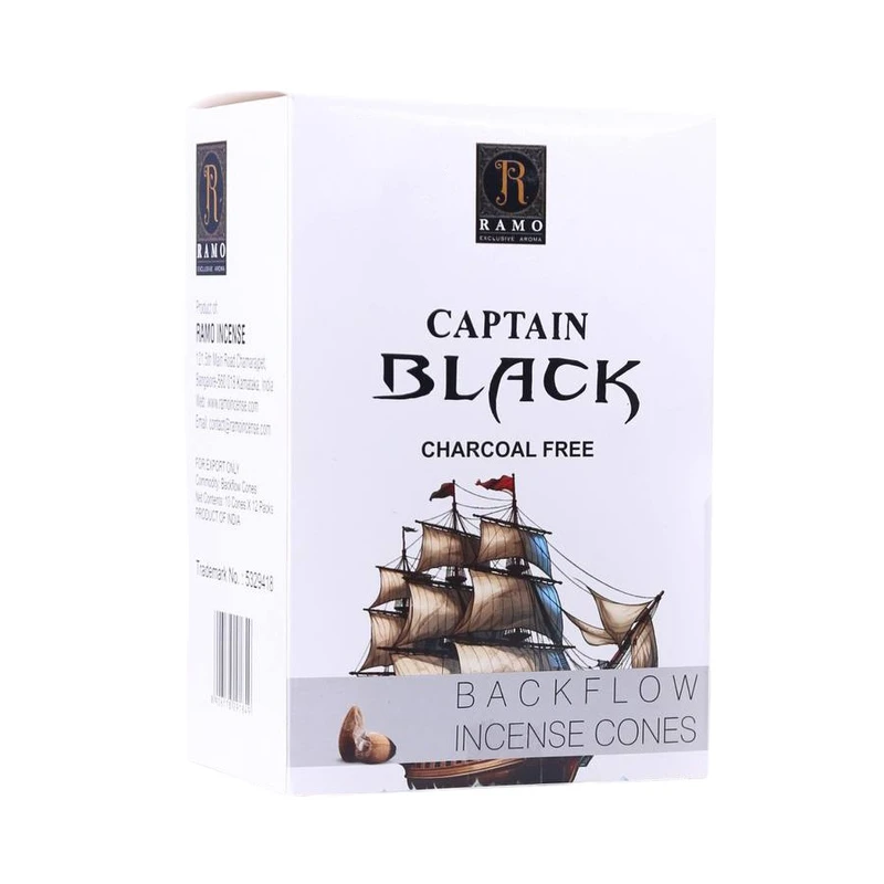 عود رامو مدل آبشاری طرح Captain Black رایحه طبیعی کد ۰۱
