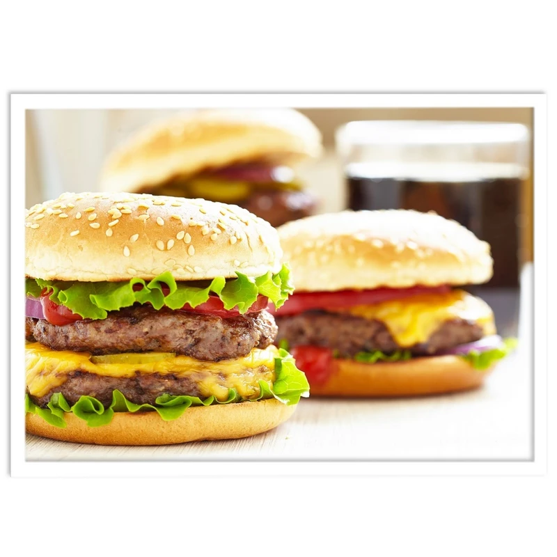 تابلو نوری بکلیت طرح فست فود چیز برگر مدل W-S1044