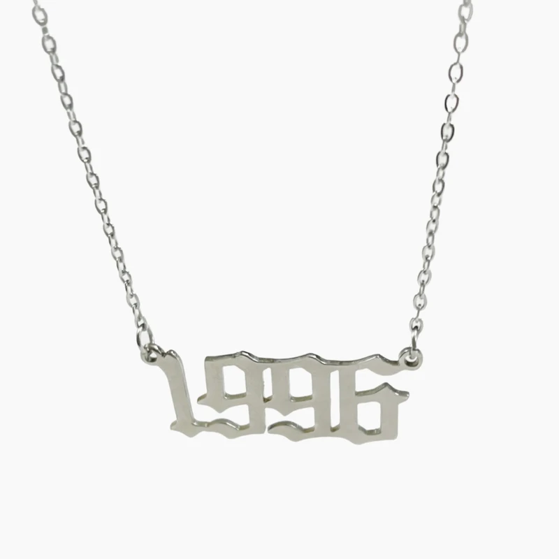 گردنبند زنانه مدل استیل سال میلادی 1996