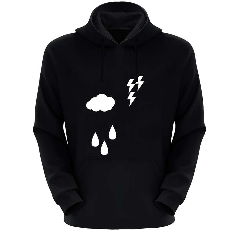 هودی مردانه مدل ابروباران S120 رنگ مشکی