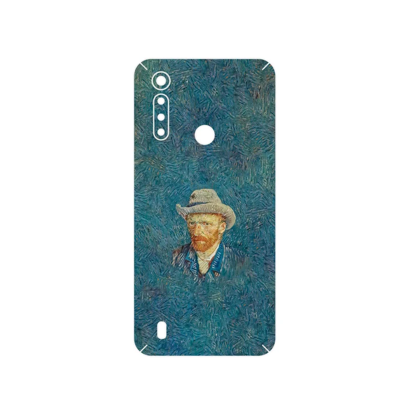 برچسب پوششی ماهوت مدل Self portrait with a gray felt hat مناسب برای گوشی موبایل موتورولا Moto G8 Power Lite