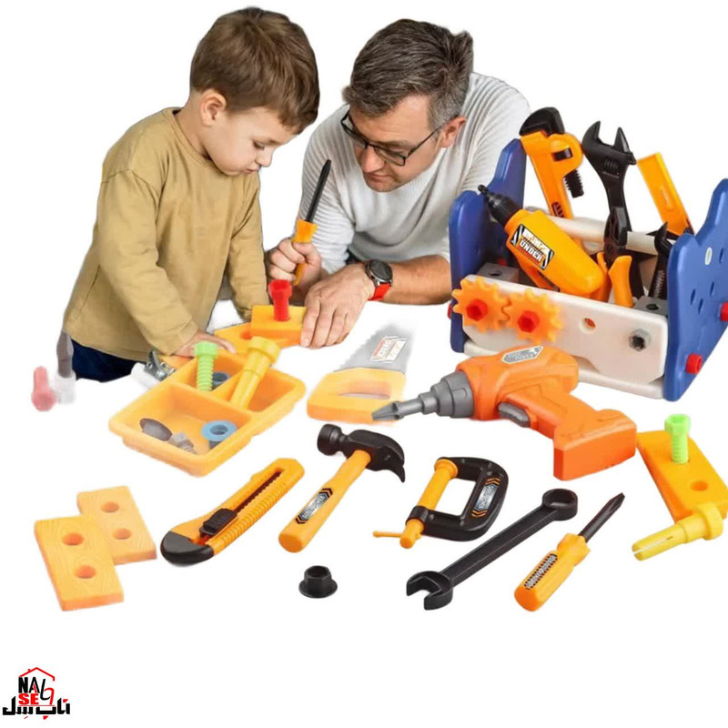 ست اسباب بازی ابزار مهندسی ناب سل مدل ابزار تعمیراتی کودکان مجموعه 58 عددی