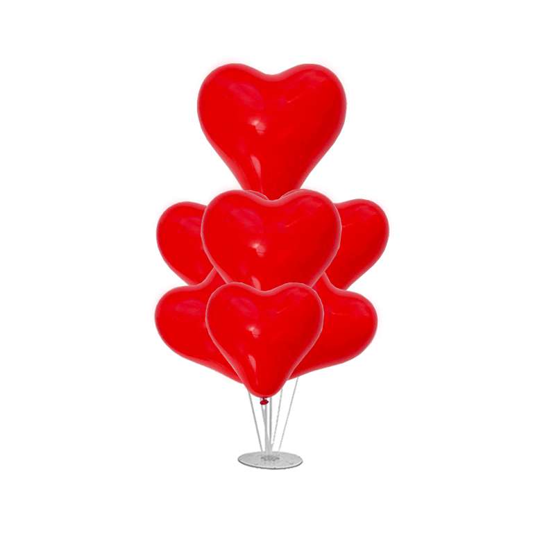 بادکنک سورتک مدل LOVE مجموعه 7 عددی به همراه استند بادکنک
