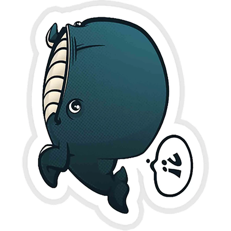 استیکر لپ تاپ طرح Confused Lil' Whale کد ST361