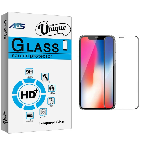 محافظ صفحه نمایش ای اف اس مدل Unique Glass مناسب برای گوشی موبایل اپل iPhone x