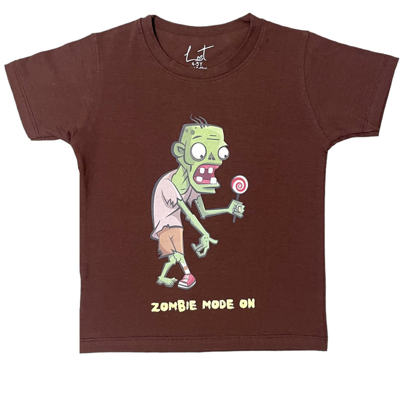 تی شرت آستین کوتاه بچگانه لینتل مدل Zombie