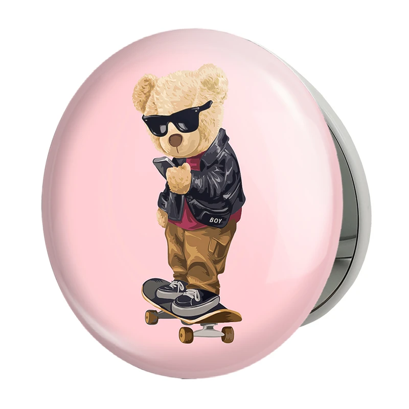 آینه جیبی خندالو طرح تدی Teddy مدل تاشو کد 26182 