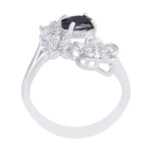 انگشتر نقره زنانه مدل سنگ یاقوت کد AWR_971