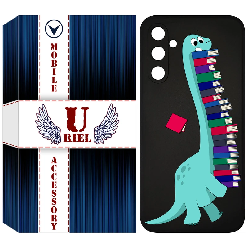 کاور یوریل مدل KSH کد 17 طرح دایناسور کتابخوان مناسب برای گوشی موبایل سامسونگ Galaxy A54