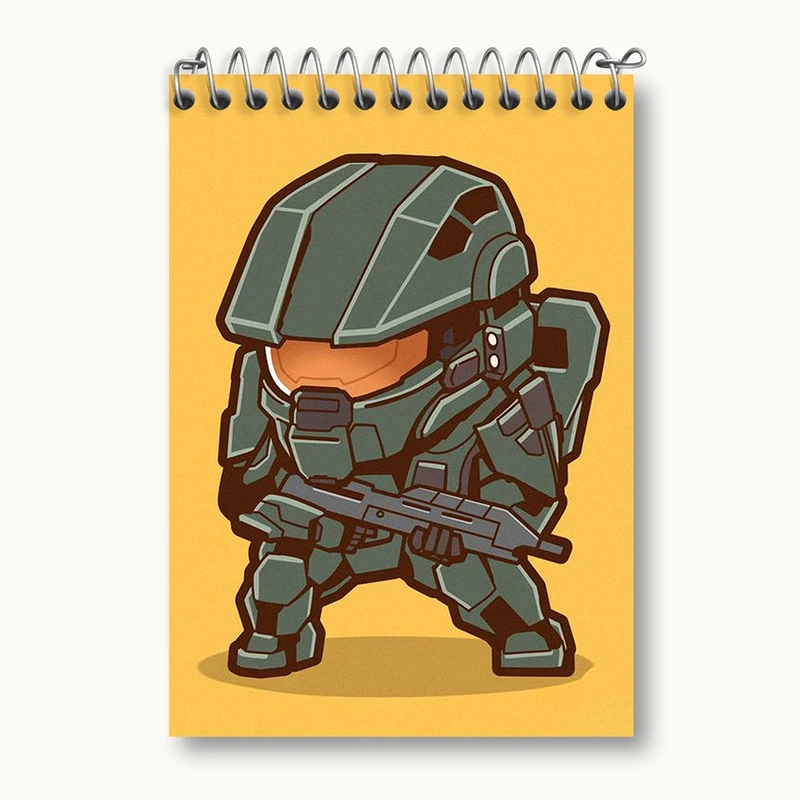 دفتر یادداشت 50 برگ خندالو مدل بازی هیلو (Halo) کد 31481