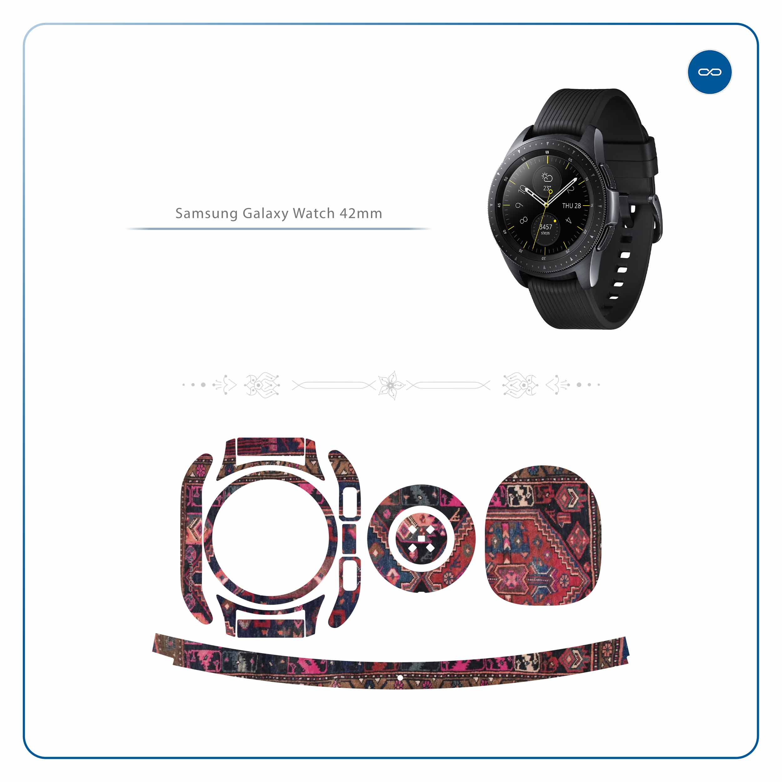 برچسب ماهوت طرح Rug مناسب برای ساعت هوشمند سامسونگ Galaxy Watch 42mm