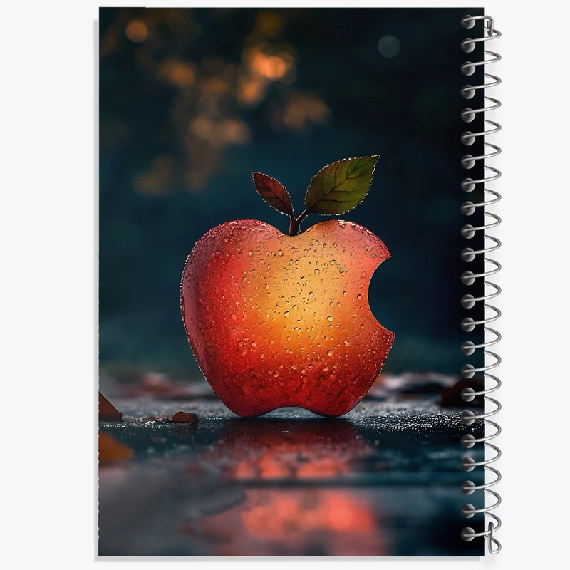 دفتر مشق 50 برگ خندالو طرح سیب اپل (IPhone) کد F7802