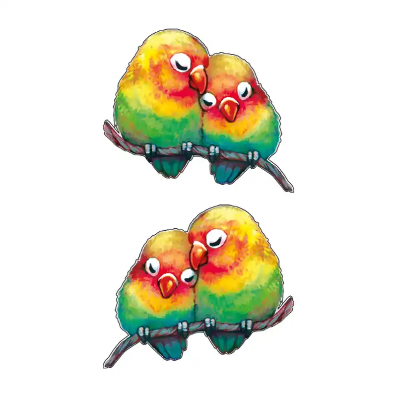 استیکر کلید و پریز گراسیپا طرح پرنده های عاشق کد 10 مجموعه 2 عددی