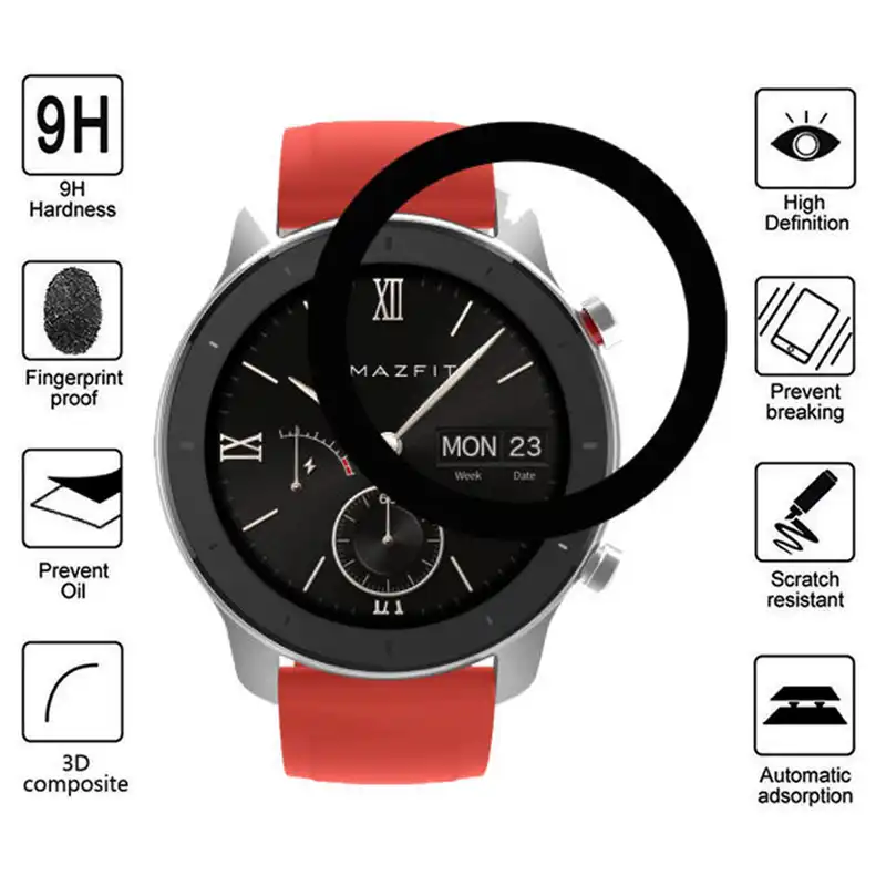 محافظ صفحه نمایش راینو مدل R-PMMA مناسب برای ساعت هوشمند امیزفیت GTR 42mm بسته 2 عددی