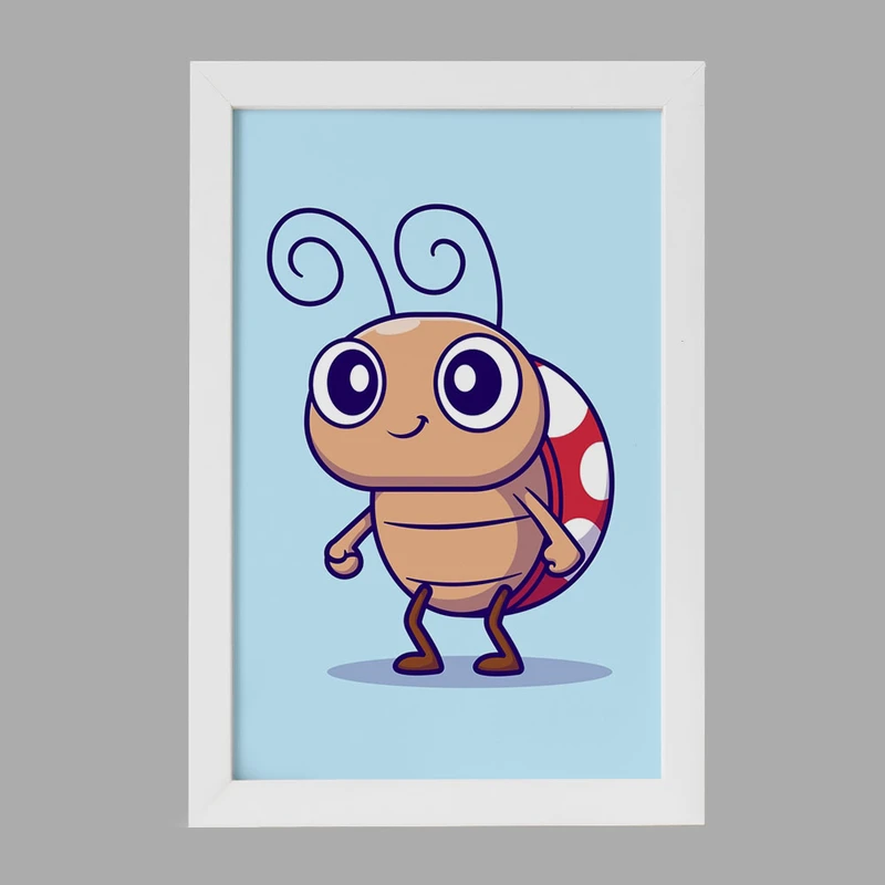 تابلو خندالو مدل حیوانات بامزه کفشدوزک کد 25414