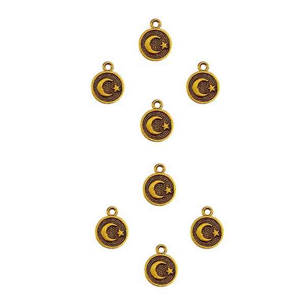 آویز دستبند طرح ماه و ستاره کد AD 253 مجموعه 8 عددی