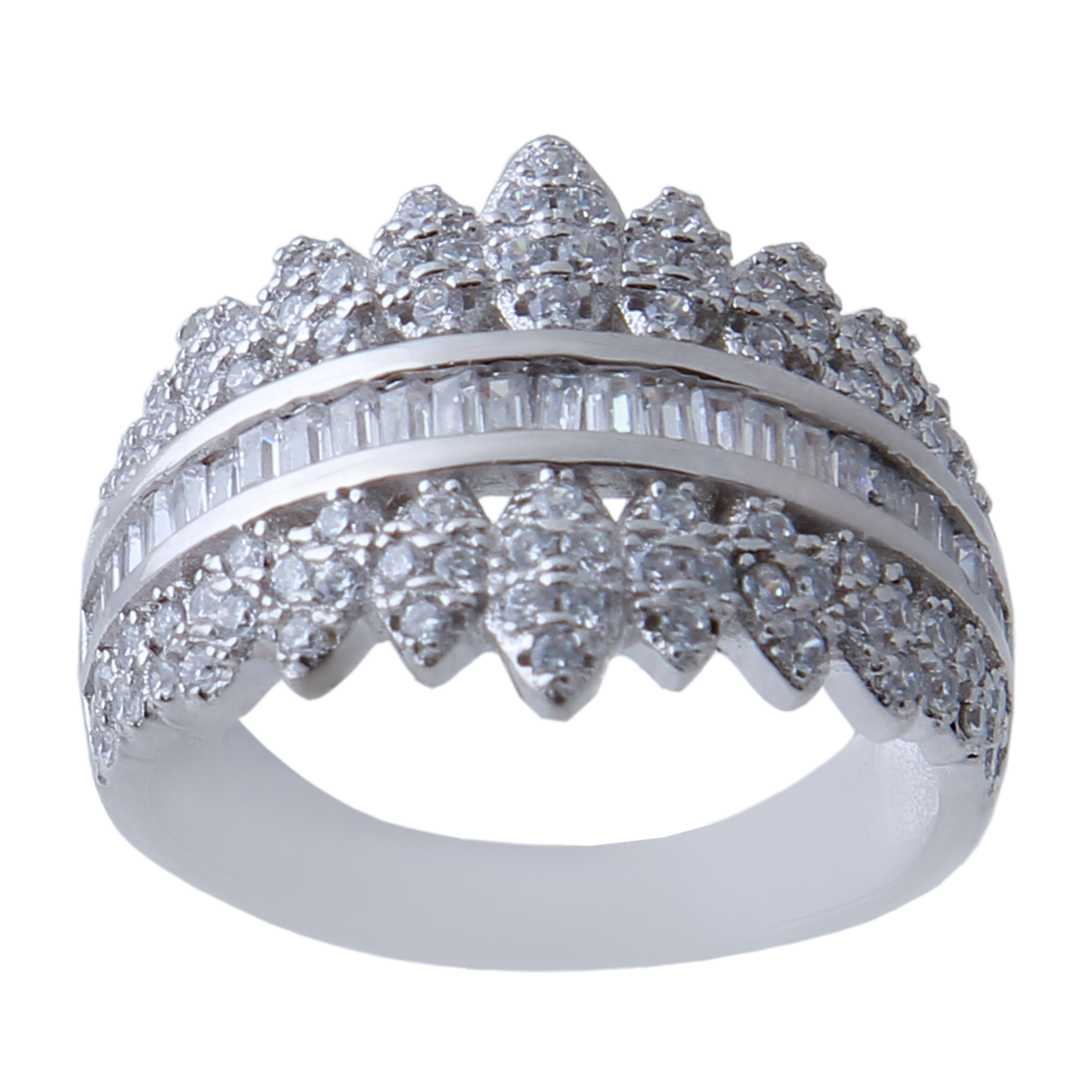 انگشتر نقره زنانه بازرگانی میلادی کد AWR_616