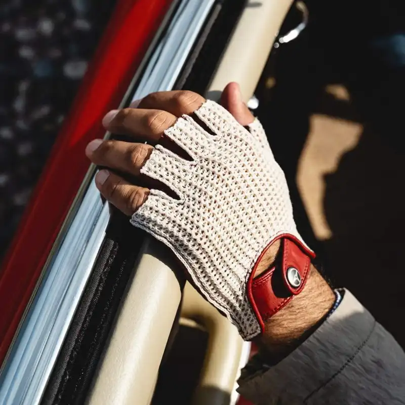 دستکش مدل رانندگی چرم و بافت DG33