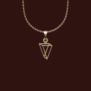 گردنبند طلا 18 عیار زنانه مدوپد مدل هندسی کد X2-1-1204