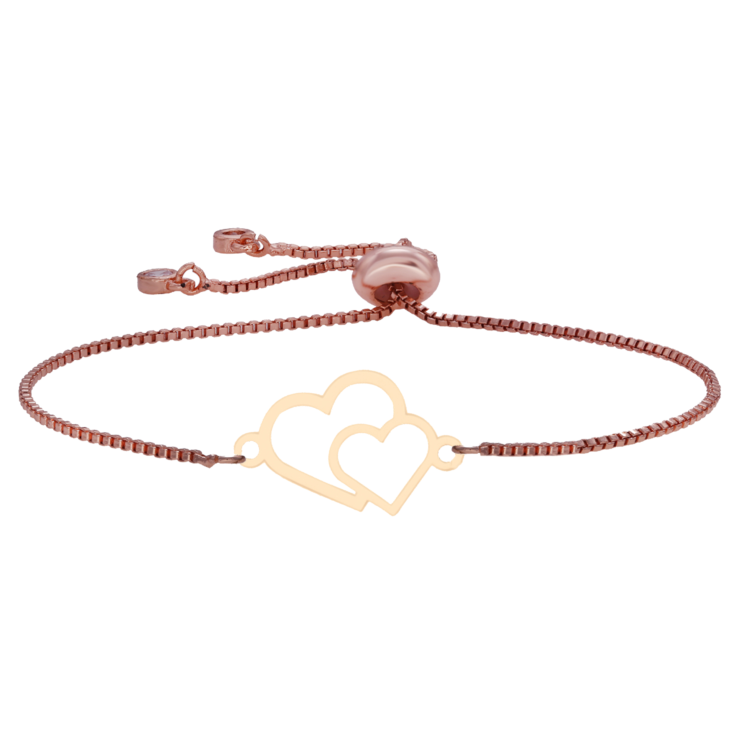 دستبند طلا 18 عیار زنانه آمانژ طرح قلب کد 1106D9029