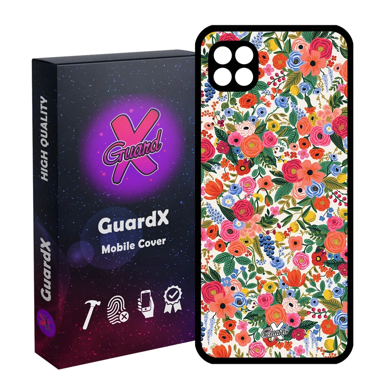 کاور گارد ایکس طرح گل مدل Glass10247 مناسب برای گوشی موبایل سامسونگ Galaxy A22 5G