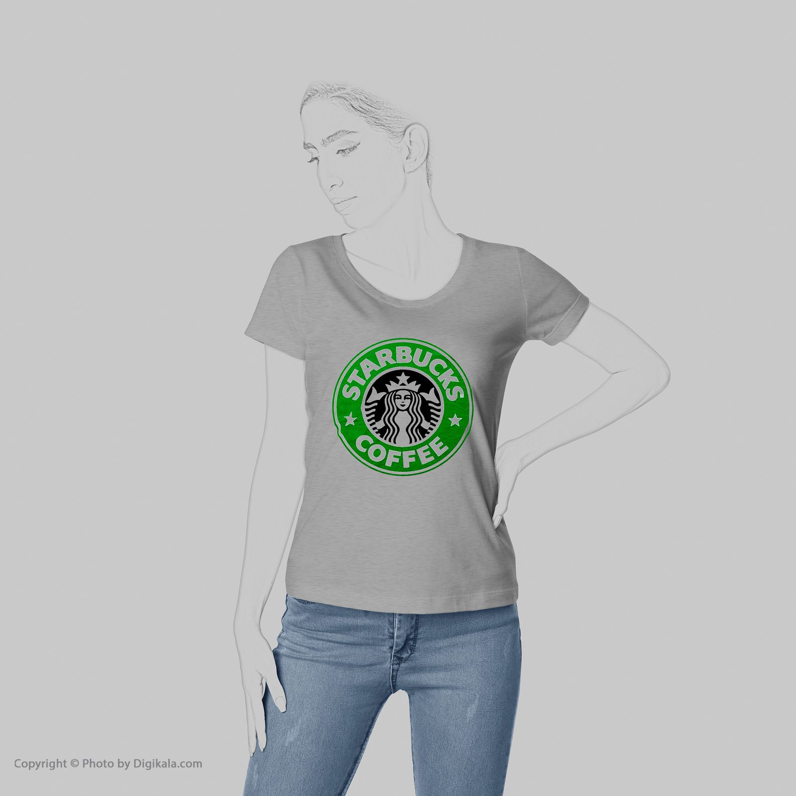 تی شرت به رسم طرح استارباکس کد 463 -  - 6
