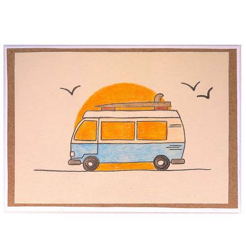 کارت پستال آرمانی طرح نقاشی مدل MA018