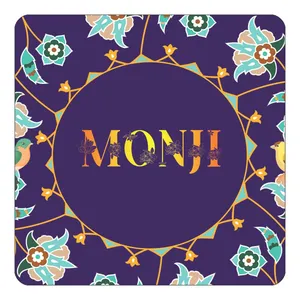 مگنت کاکتی طرح اسم منجی monji مدل گل و بلبل کد mg15981