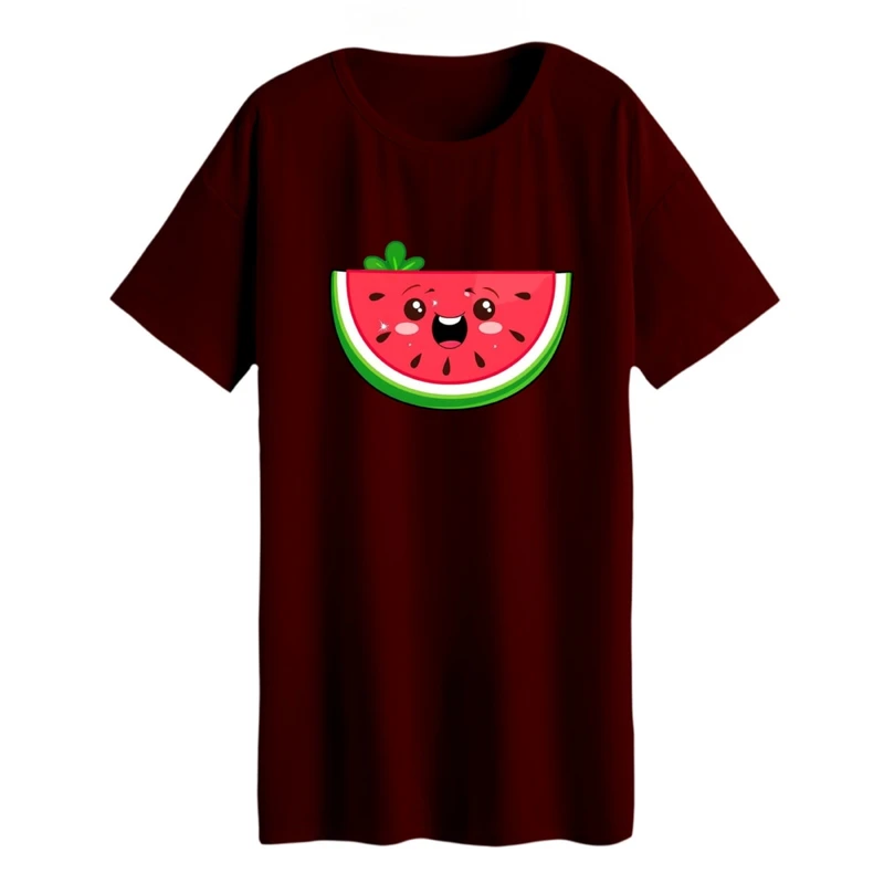 تی شرت لانگ زنانه مدل هندوانه یلدایی کد 55