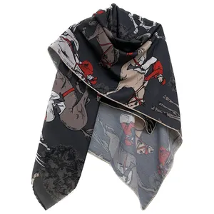 روسری زنانه مدل نخی چهارفصل قواره بزرگ کد 1768