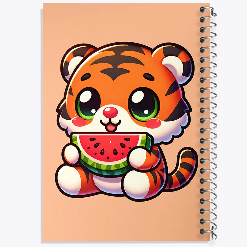 دفتر نقاشی 50 برگ خندالو طرح ببر و هندوانه کد F7740