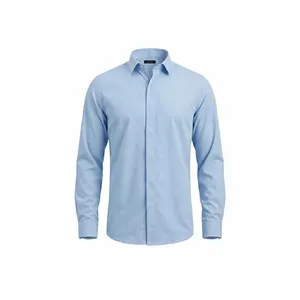 پیراهن آستین بلند یقه کراواتی مردانه مدل ساده