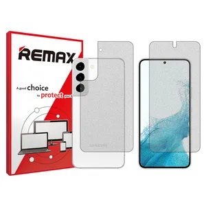 Remix matte screenprotector HyMTT model suitable for Samsung Galaxy S22 5G mobile phones along with the back of the phone