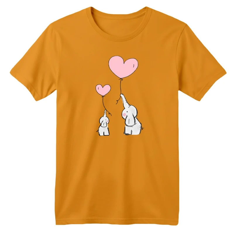 تی‌شرت آستین کوتاه لانگ بچگانه مدل فیل های کوچولو