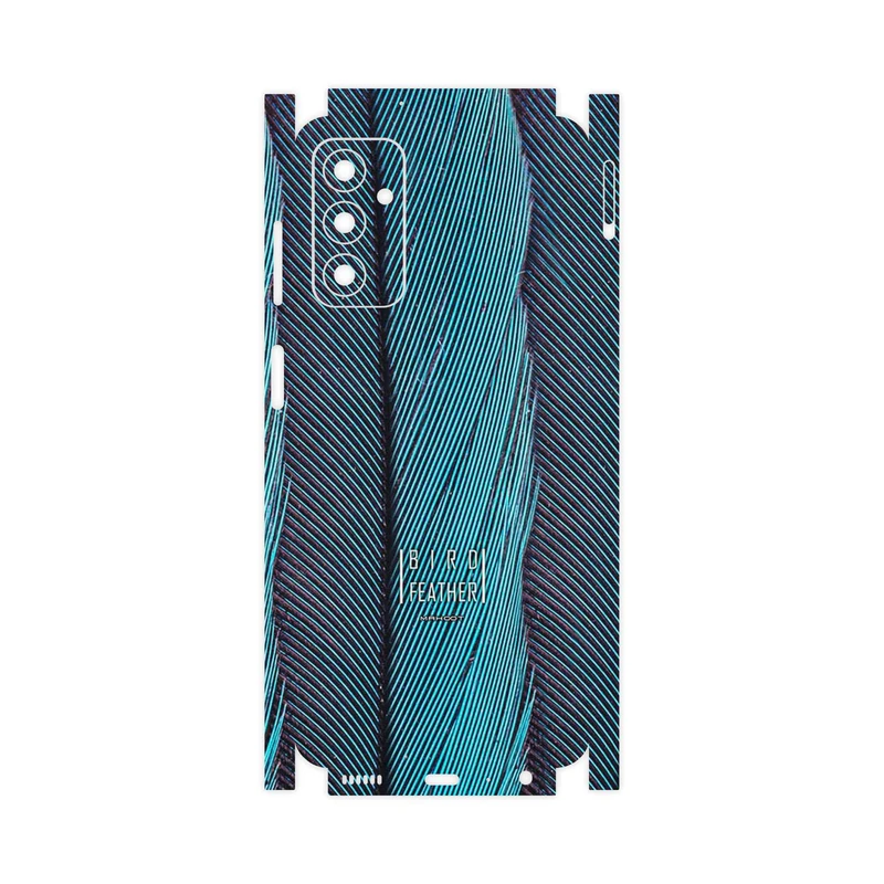 برچسب پوششی ماهوت مدل Turquoise feathers-FullSkin مناسب برای گوشی موبایل سامسونگ Galaxy F13